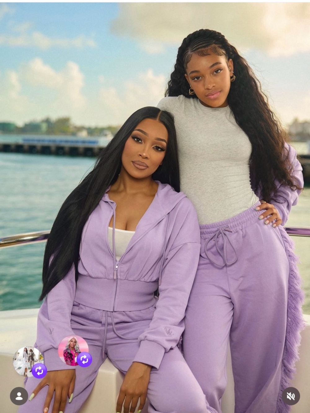 Lavender Zip-Up Hoodie & Wide-Leg Joggers Set - Brand Unspecified - Picture 7 of 7